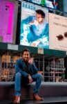 akash ahuja is the first indian artist on the times square billboard