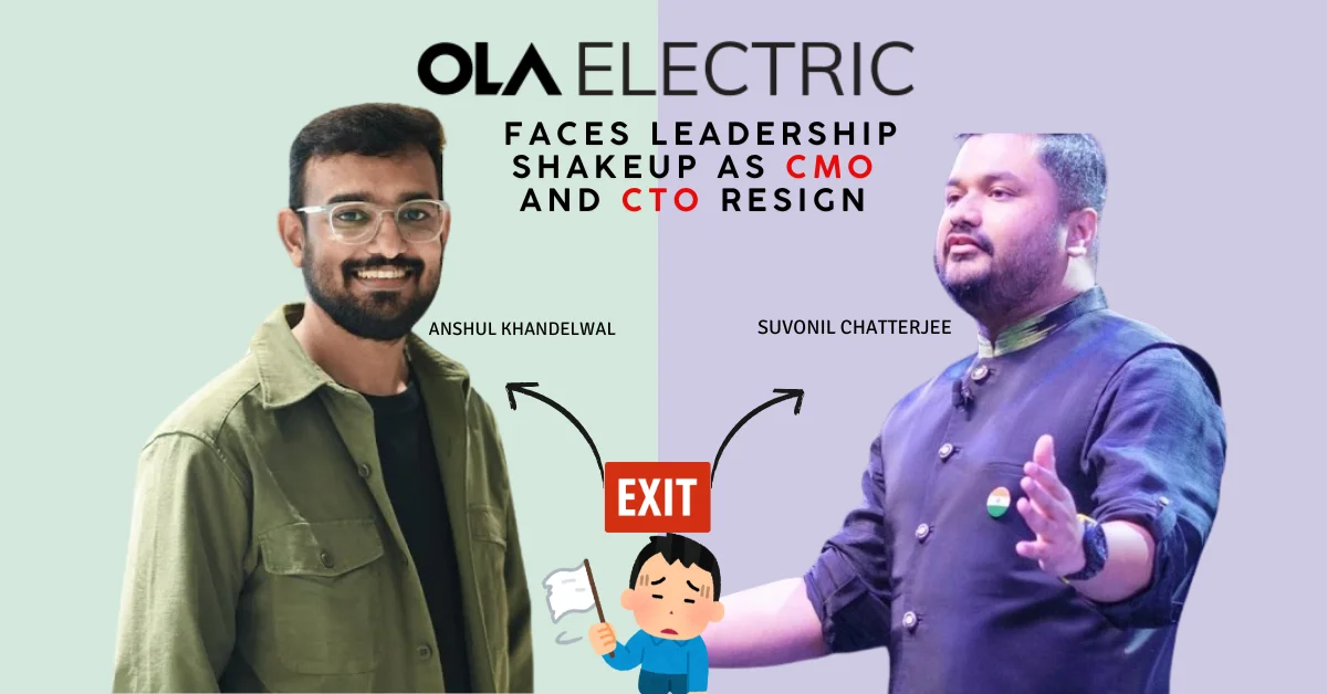 Ola Electric CMO Anshul Khandelwal and CTO Suvonil Chatterjee step down