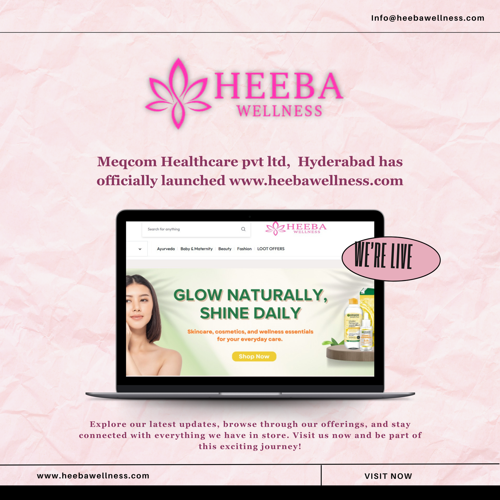 Meqcom Healthcare pvt ltd has officially launched heebawellness.com