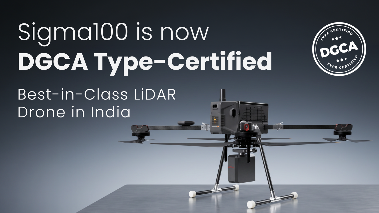 Indrones’ SIGMA100 receives DGCA type certification, with 63 minutes of flight time at full payload