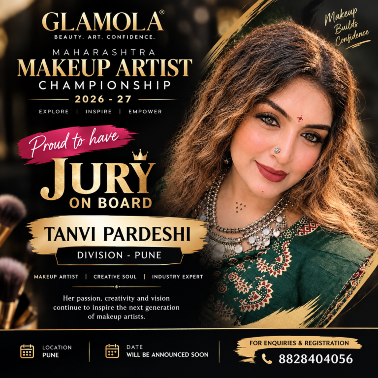 Tanvi Pardeshi Joins Glamola Maharashtra Makeup Artist Championship 2026–27 as Jury Member for Pune Division